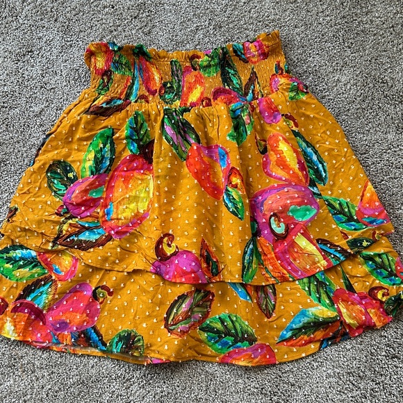 FARM RIO x Anthropologie size S Savana Tiered Mini Skirt - Picture 1 of 4